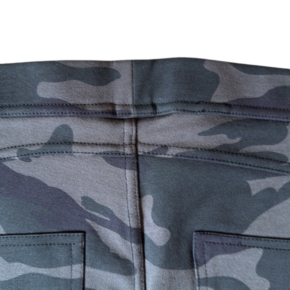 New Sanctuary High Waist Ponte Camo Pant Legging Gray Faux Pockets Reinforced XL - Picture 10 of 12